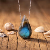 Lacrima del Mare | Collana in labradorite
